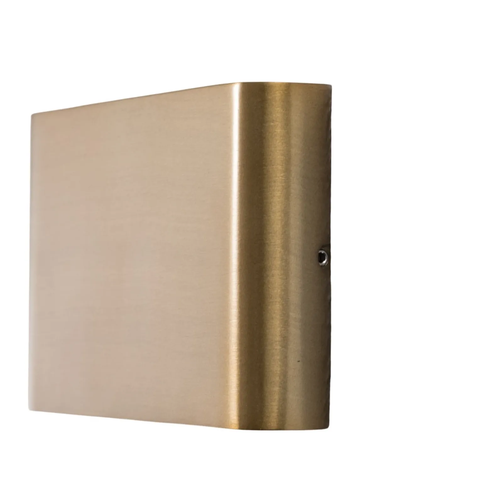 Aplique de pared LED Semi M, aluminio, dorado, longitud 17,5 cm
