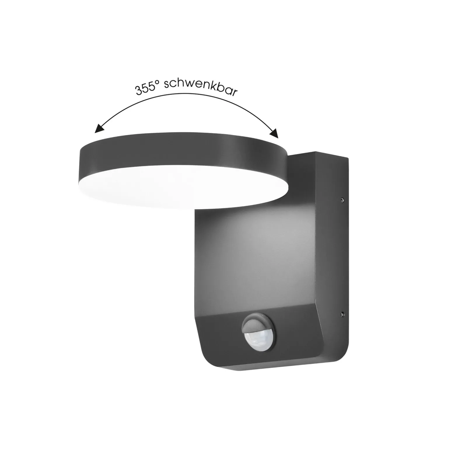 Aplique de pared LED 9083, sensor, antracita, 16 cm, CCT, IP54