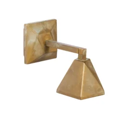Aplique de pared LED Silva Edge, saliente de 22 cm, color latón antiguo, IP65