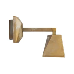 Aplique de pared LED Silva Edge, saliente de 22 cm, color latón antiguo, IP65
