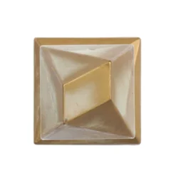 Aplique de pared LED Silva Edge, saliente de 18 cm, color latón antiguo, IP65