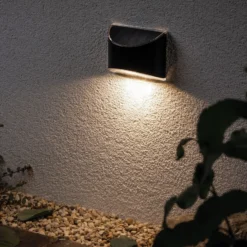 Aplique de pared LED solar Elliot de Paulmann, antracita, IP44
