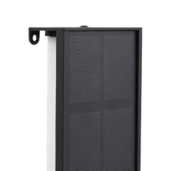 Aplique de pared LED solar Lindby Laarni, atenuable, IP54, negro