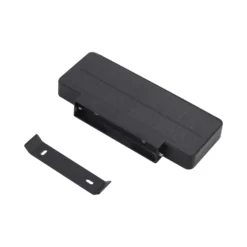 Aplique de pared LED solar Lucande Tavon, angular, negra, con sensor