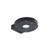 Aplique de pared LED solar Lucande Tavon, redondo, negro, sensor