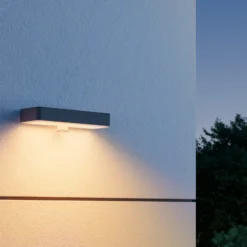 Aplique de pared LED solar STEINEL XSolar SOL-O S, antracita Sensor