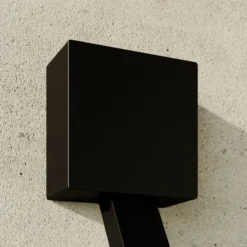 Aplique de pared LED Square de Lucande, antracita, metal, IP65