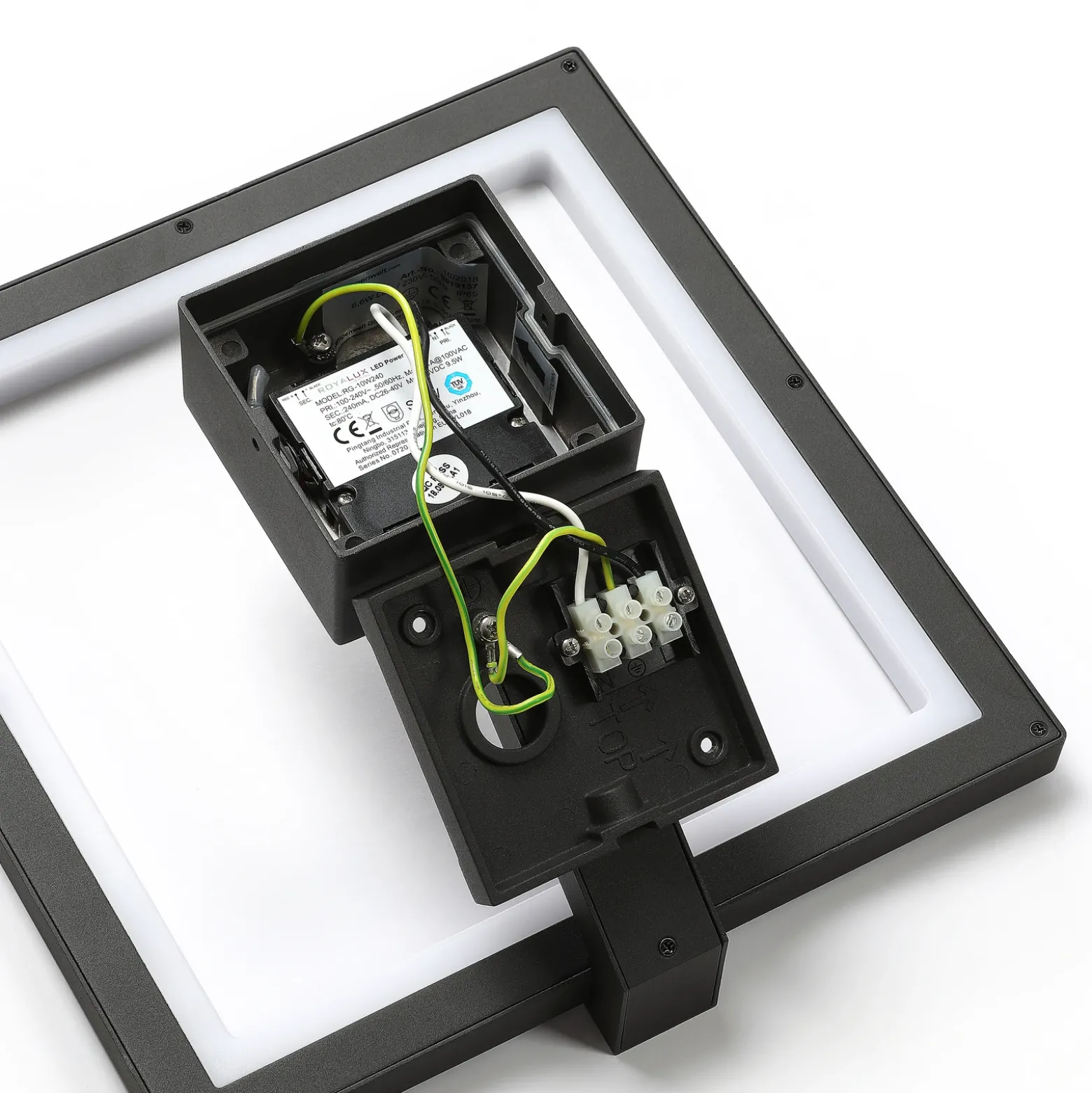 Aplique de pared LED Square de Lucande, antracita, metal, IP65