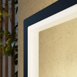 Aplique de pared LED Square de Lucande, antracita, metal, IP65