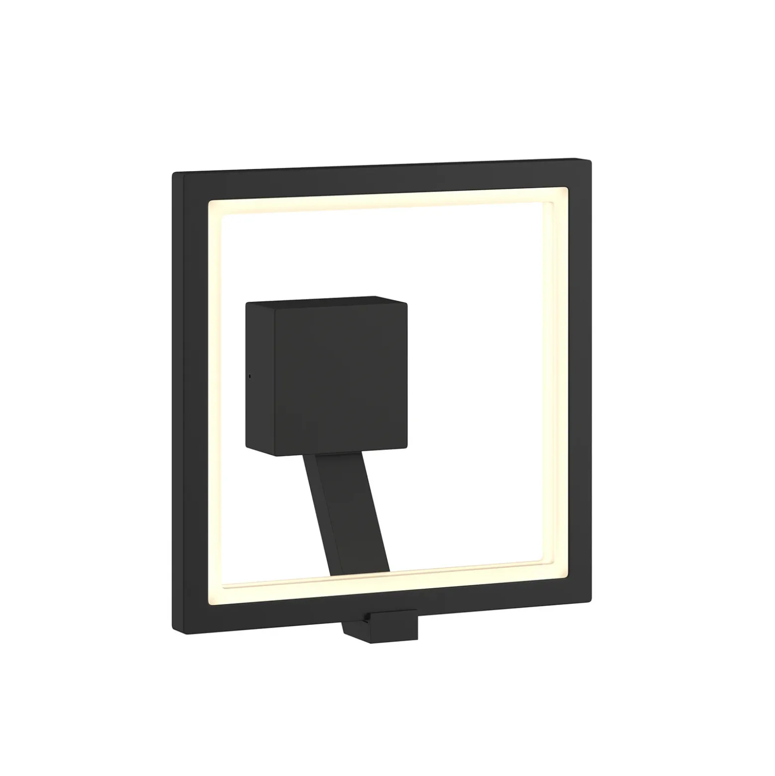 Aplique de pared LED Square de Lucande, antracita, metal, IP65