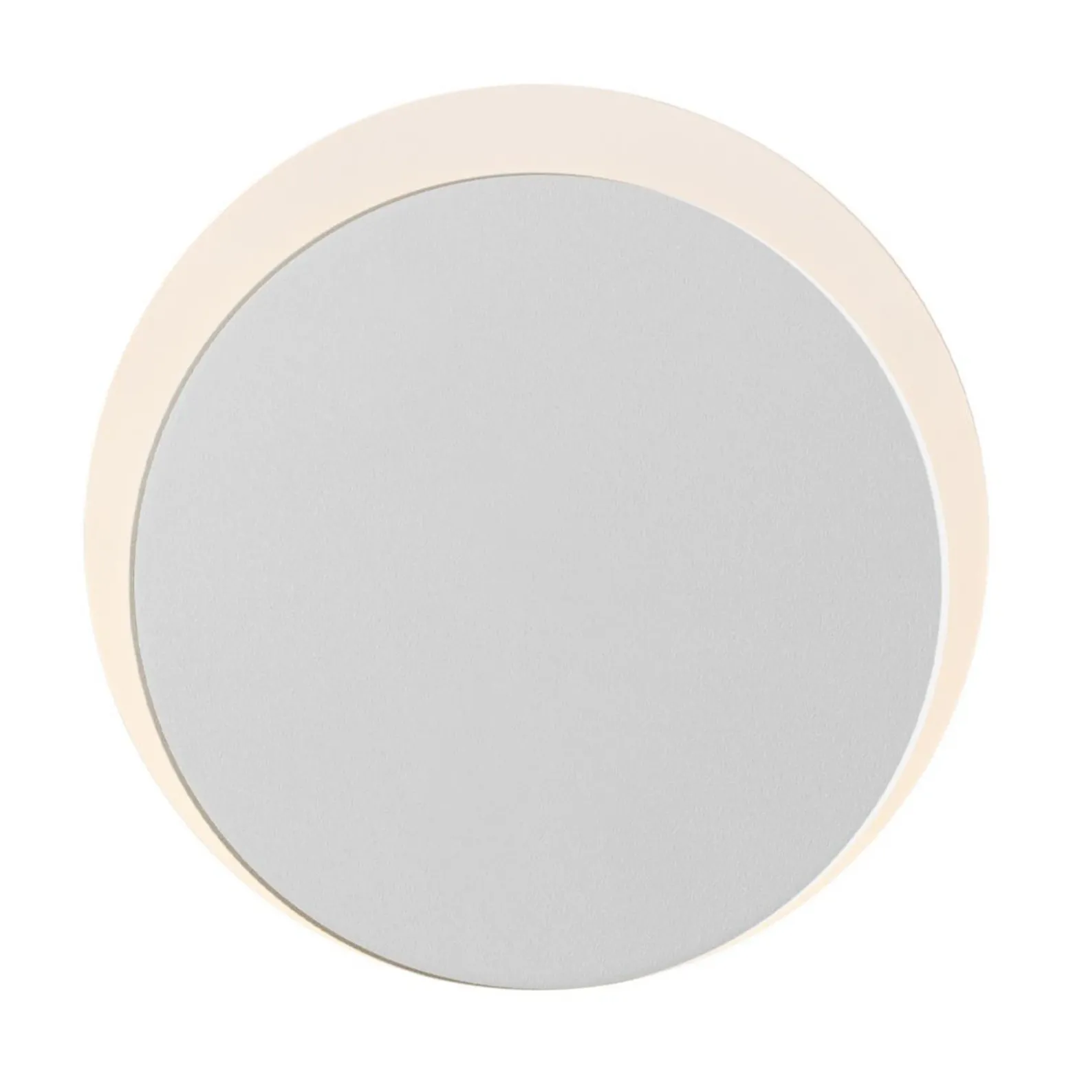 Aplique de pared LED Sun-B, blanco, Ø 15 cm, IP54, USB, atenuador