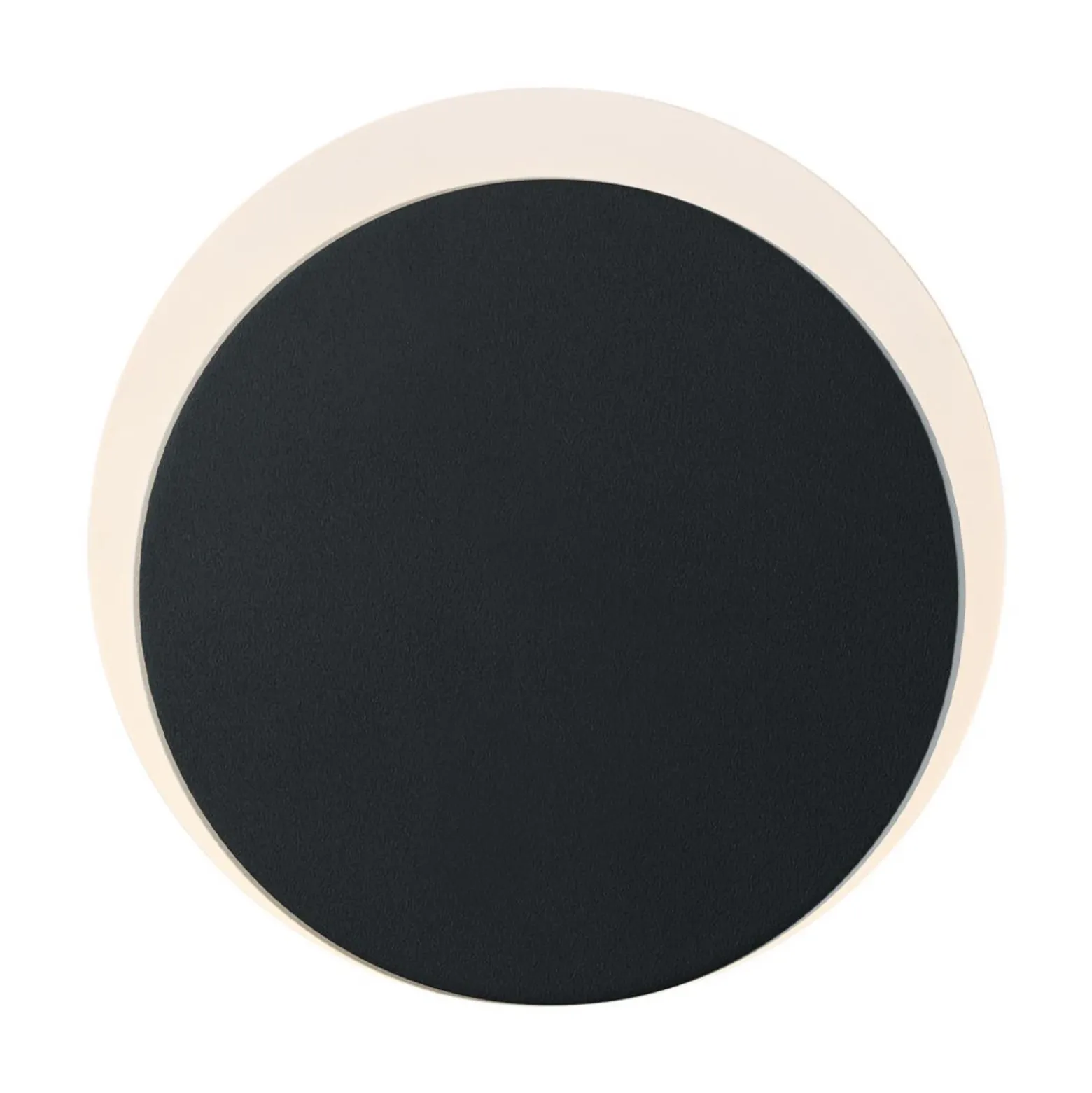 Aplique de pared LED Sun-B, negro, Ø 15 cm, IP54, atenuador