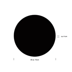 Aplique de pared LED Sun-B, negro, Ø 15 cm, IP54, atenuador