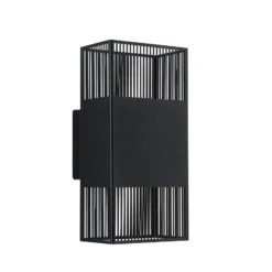 Aplique de pared LED Tharin de Paulmann, 25 cm, negro, luz hacia arriba/abajo,