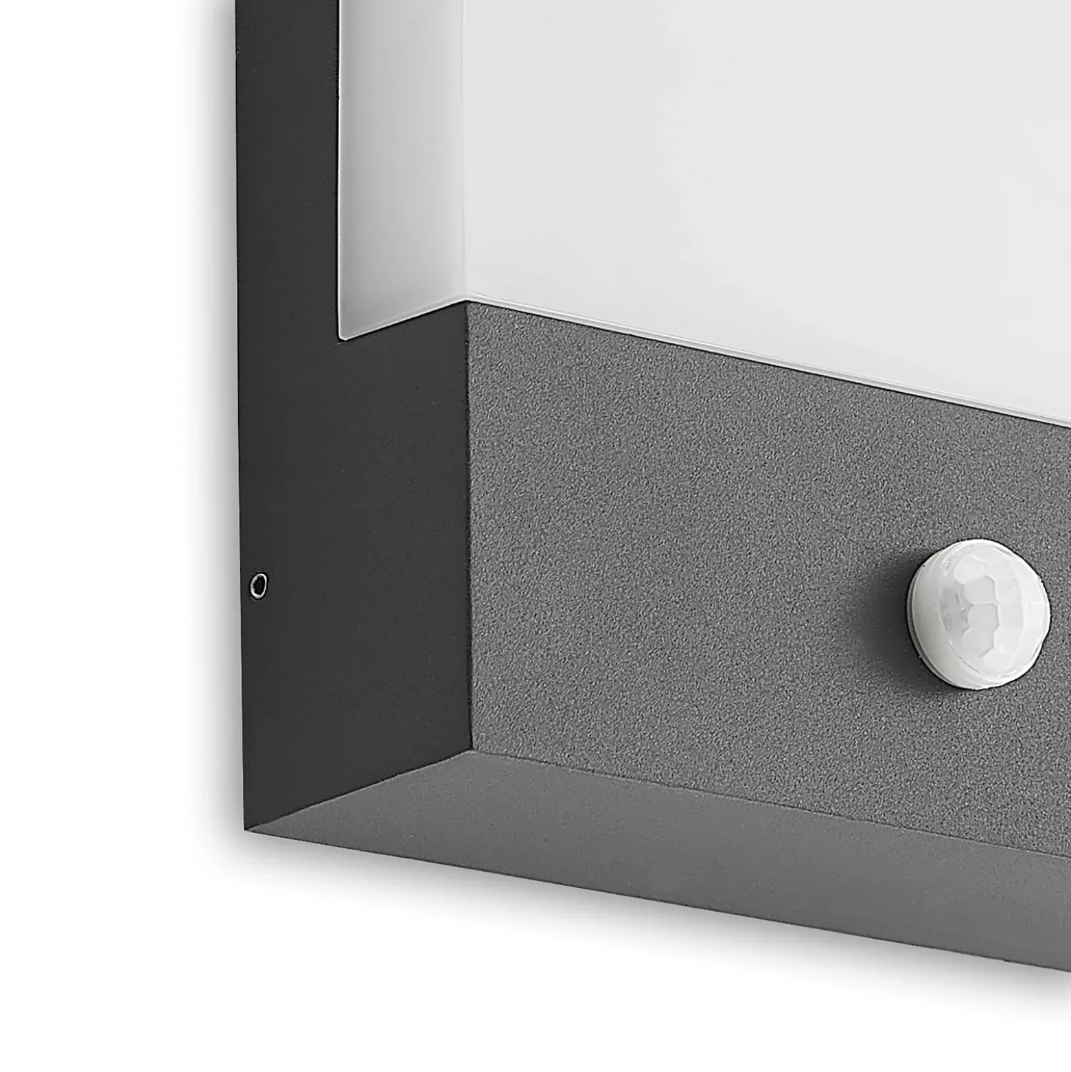 Aplique de pared LED Vanira de Lindby, antracita, aluminio, sensor, IP54