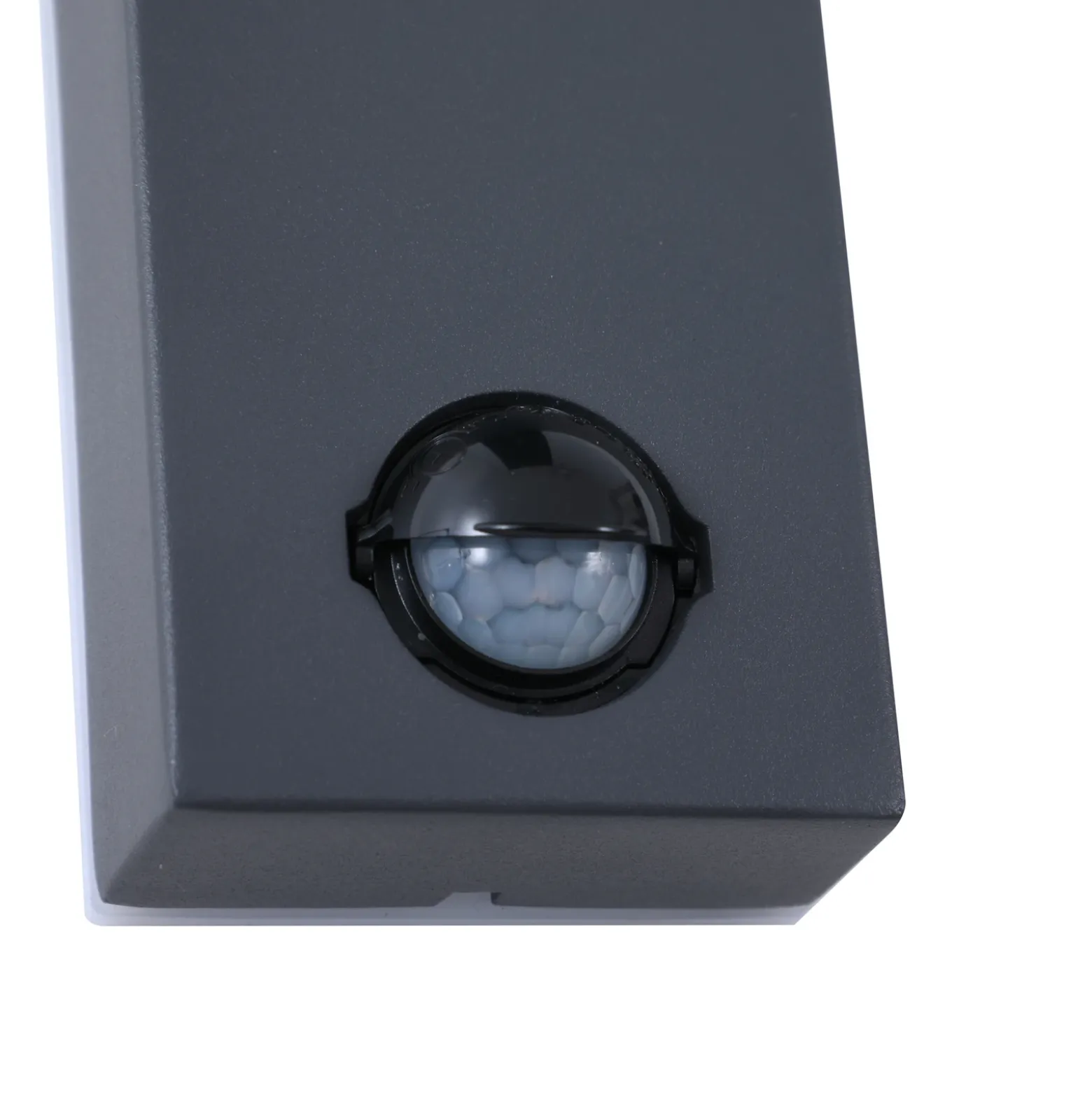 Aplique de pared Lindby Othil, con sensor, antracita, metal, IP44