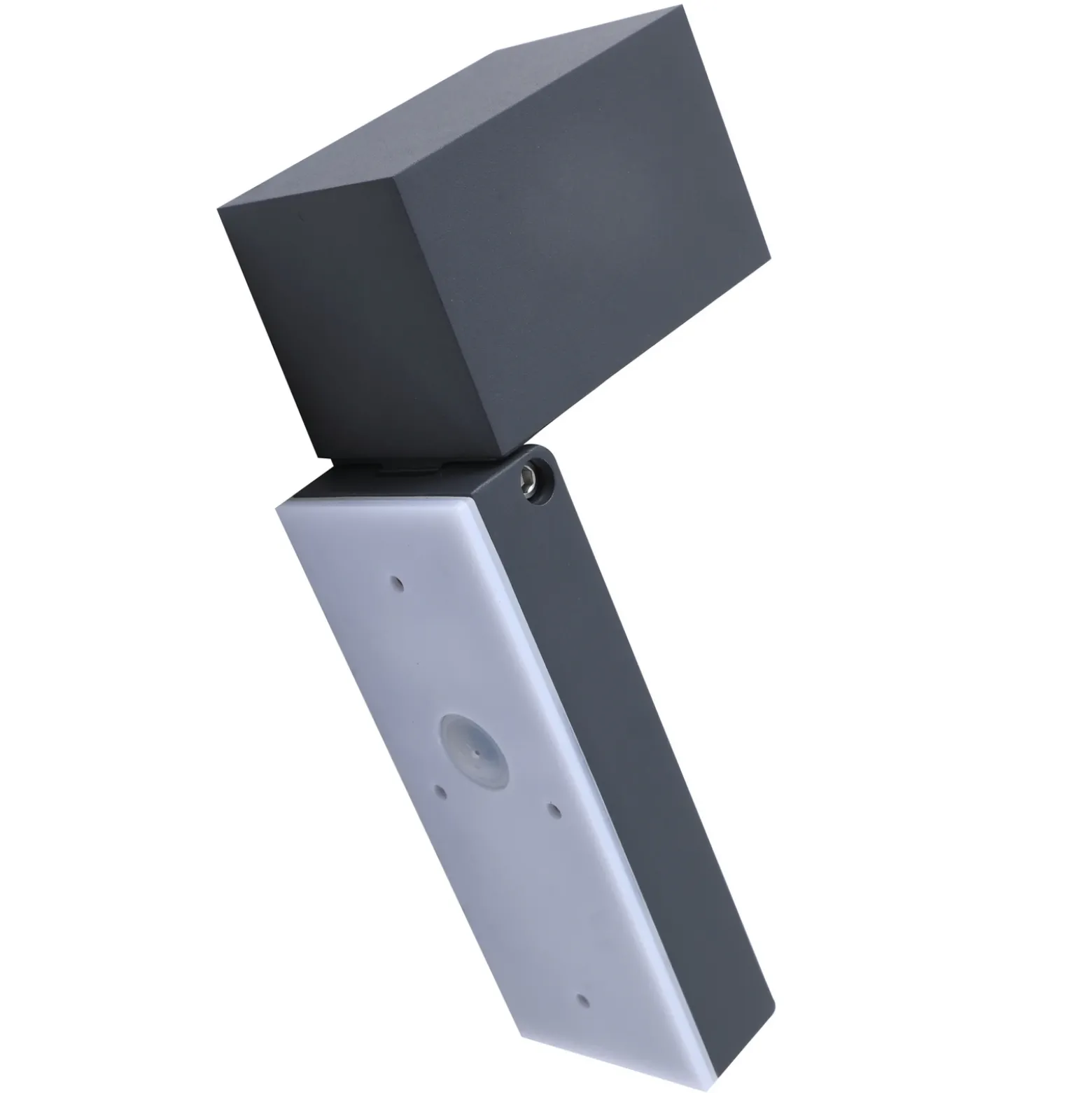 Aplique de pared Lindby Othil, con sensor, antracita, metal, IP44