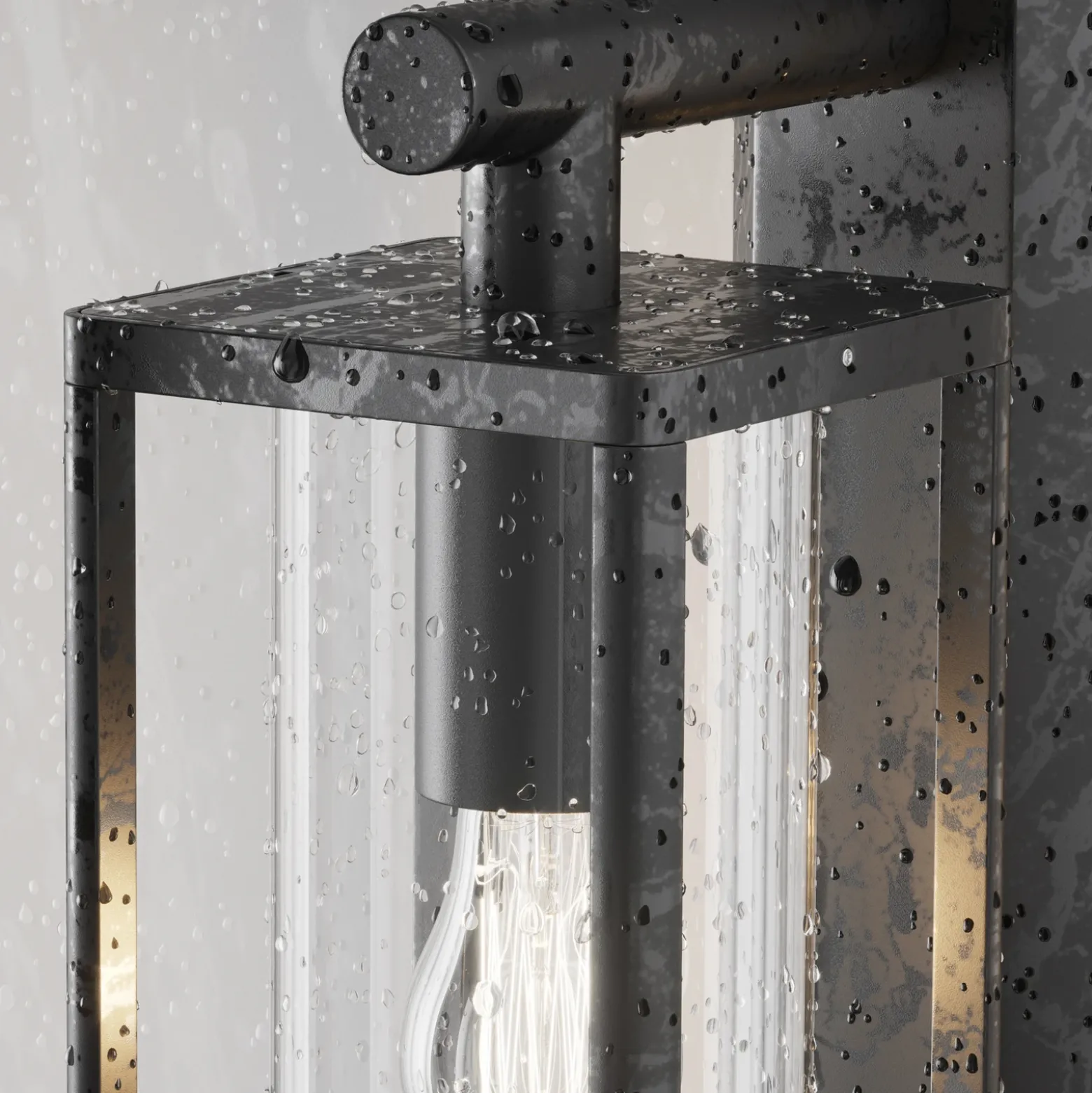 Aplique de pared Maytoni Cell, grafito, aluminio, altura 20 cm, IP65