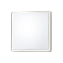 Aplique de pared Oban, 30 cm x 30 cm, sensor, 2 x E27, blanco, IP65