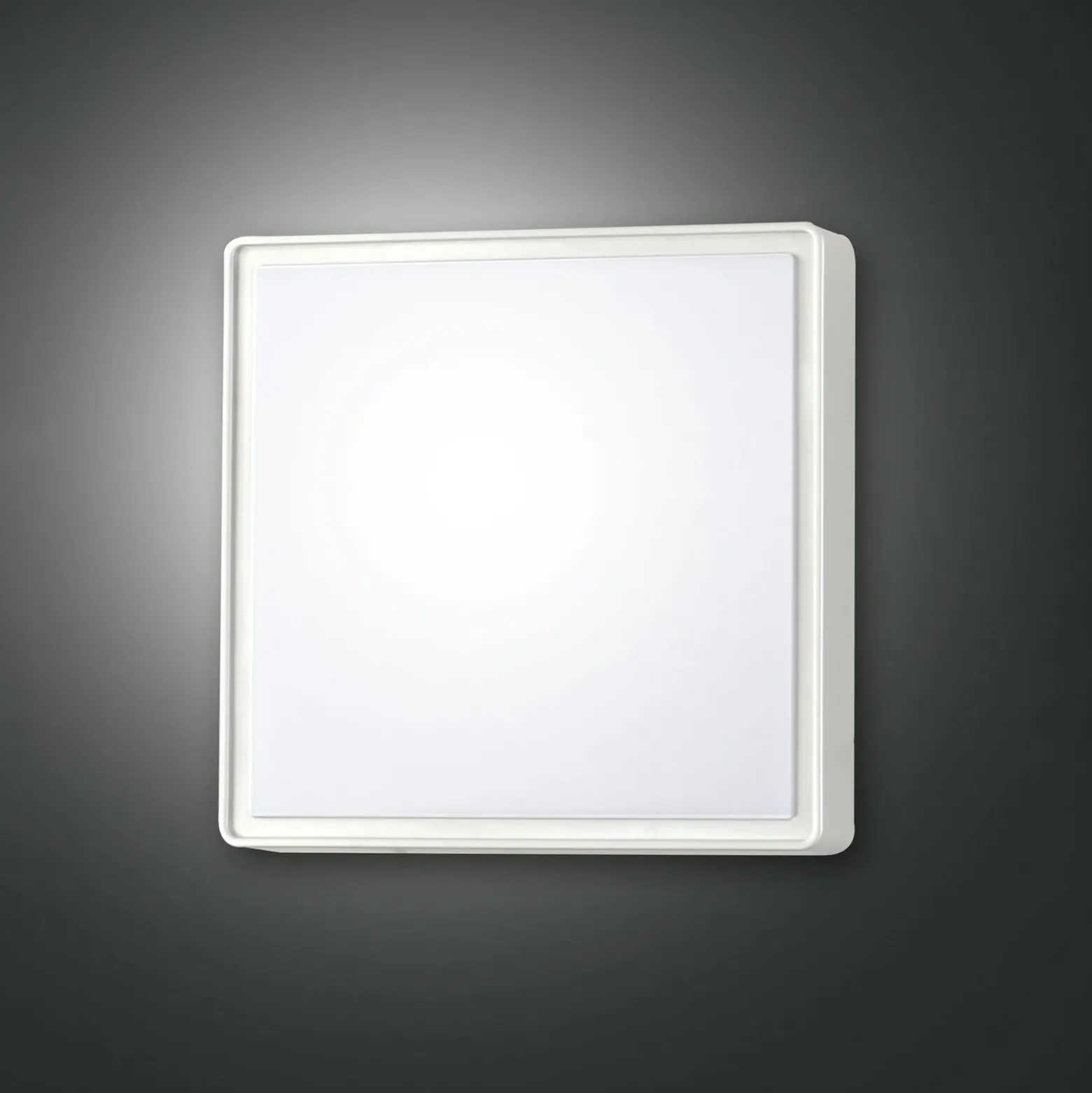 Aplique de pared Oban, 24 cm x 24 cm, 1 x E27, blanco, IP65