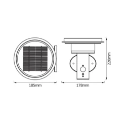 Aplique de pared OSRAM ENDURA STYLE SOLAR DOUBLE CIRCLE acero inoxidable