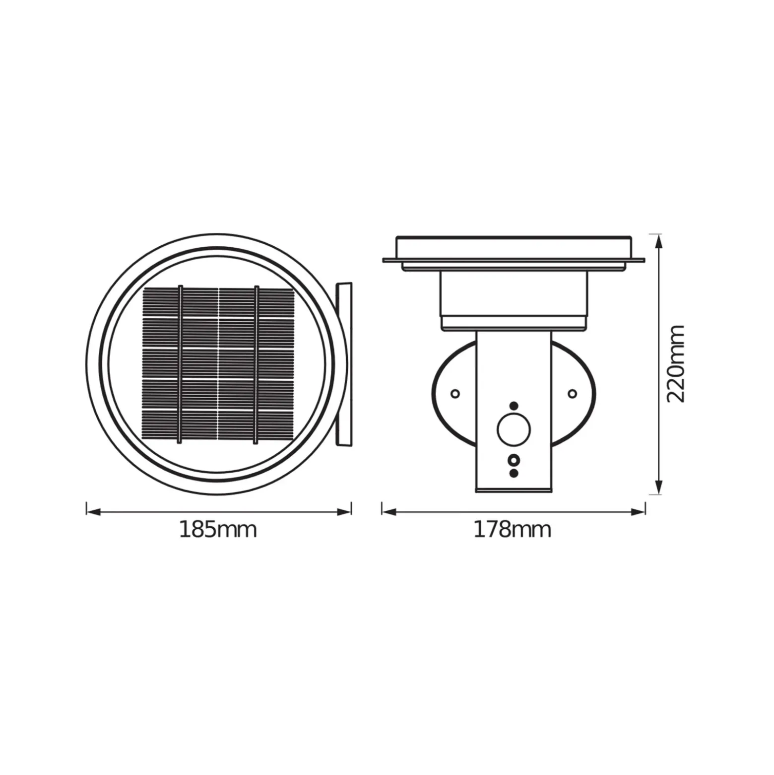 Aplique de pared OSRAM ENDURA STYLE SOLAR DOUBLE CIRCLE acero inoxidable