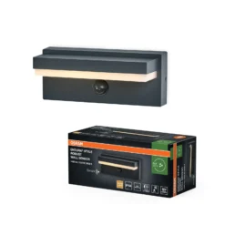 Aplique de pared OSRAM ENDURA STYLE ROBUST, sensor, gris oscuro IP54