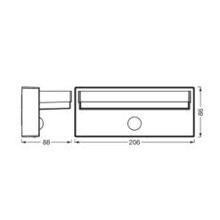 Aplique de pared OSRAM ENDURA STYLE ROBUST, gris, sensor IP54 USB