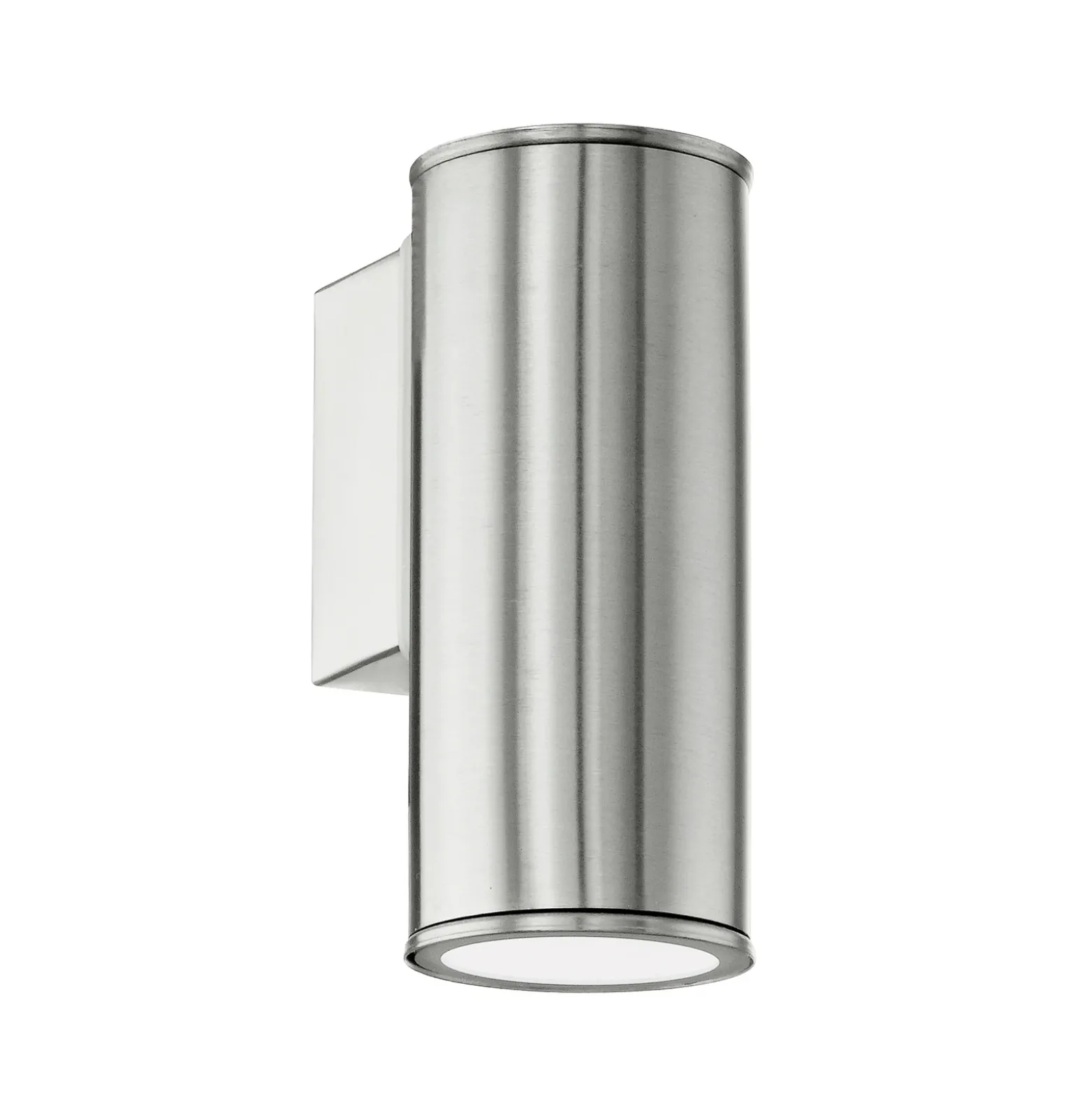 Aplique de pared Riga, acero inoxidable, altura 15 cm, acero inoxidable