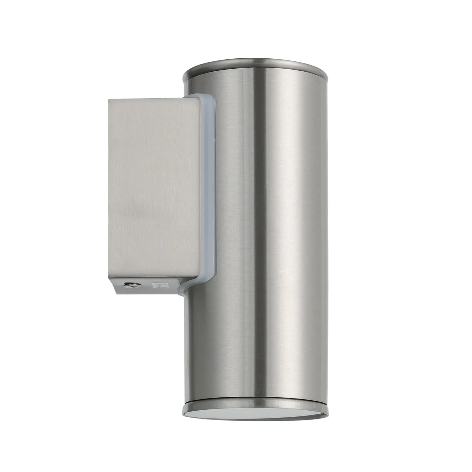Aplique de pared Riga, acero inoxidable, altura 15 cm, acero inoxidable