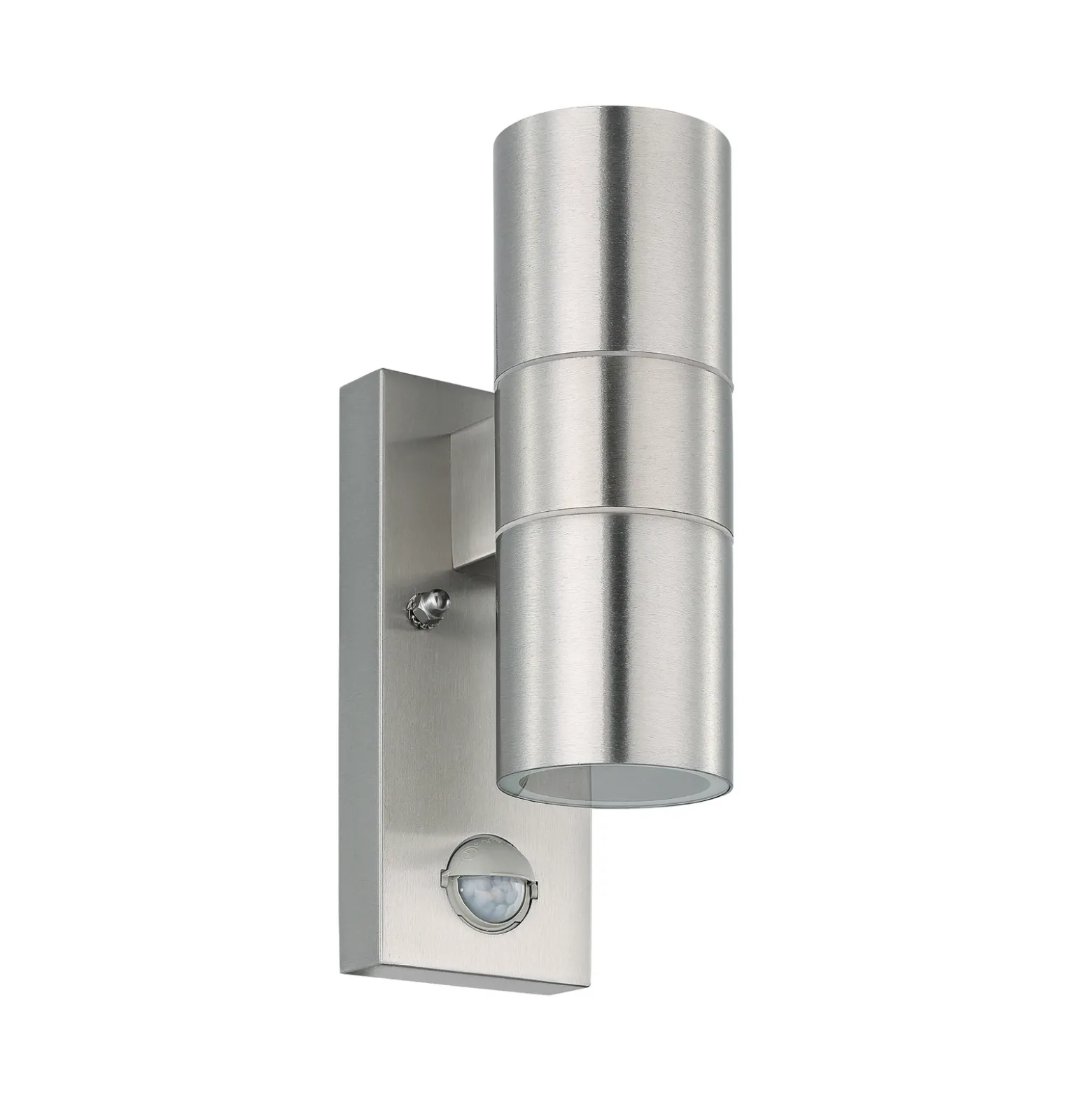 Aplique de pared Riga 5 de acero inoxidable, 21 cm, acero inoxidable, sensor de