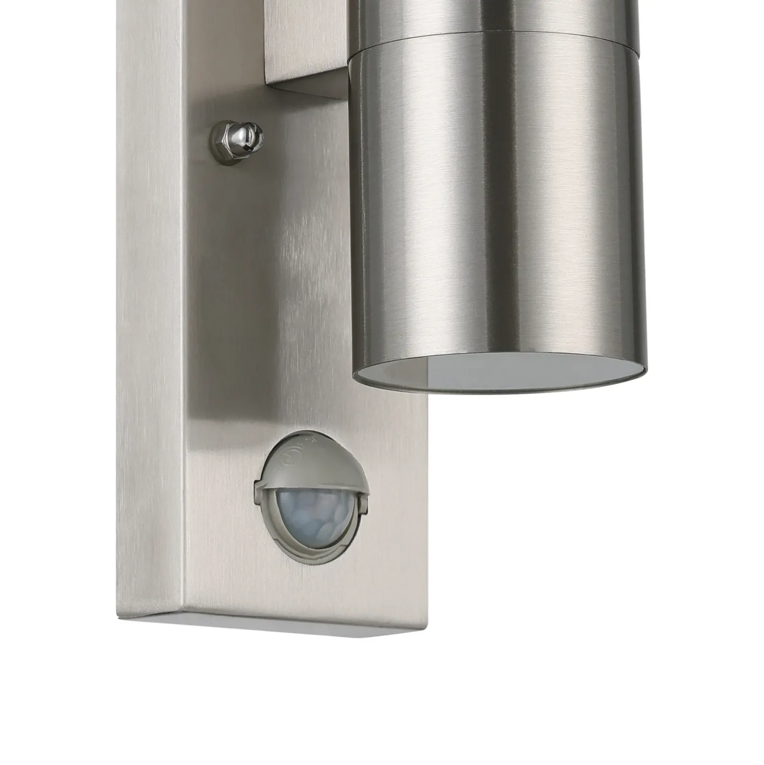 Aplique de pared Riga 5 de acero inoxidable, 21 cm, acero inoxidable, sensor de