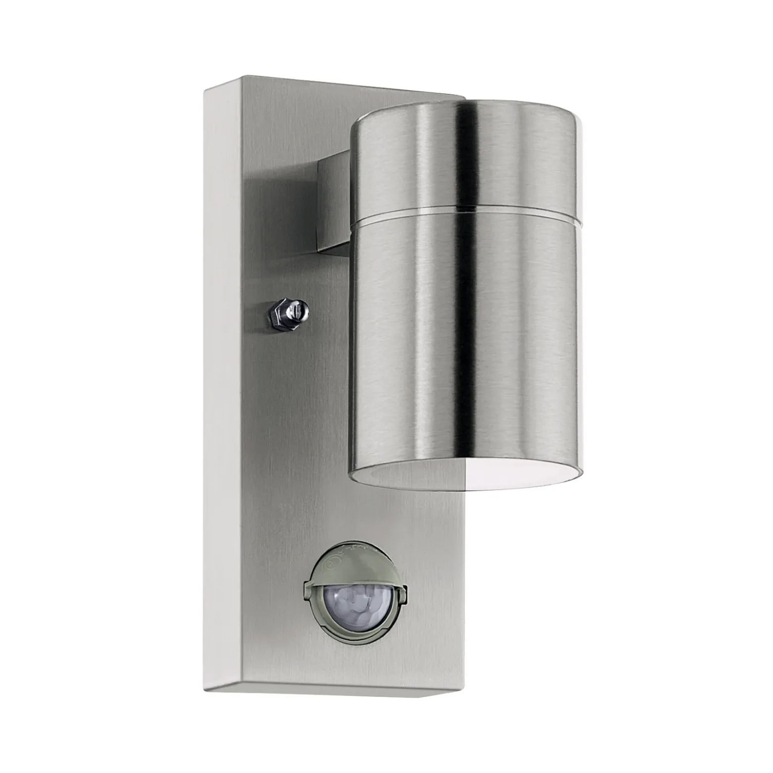 Aplique de pared Riga 5 en color acero inoxidable, 16 cm, sensor de acero
