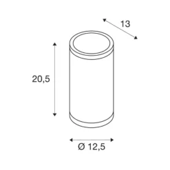 Aplique de pared SLV Rox, aluminio cepillado, Ø 12,5 cm, arriba/abajo