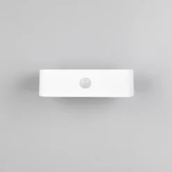 Aplique de pared solar Bilbao, blanca, altura 6 cm, sensor, arriba/abajo
