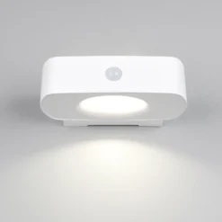 Aplique de pared solar Bilbao, blanca, altura 6 cm, sensor, arriba/abajo