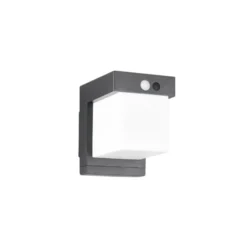 Aplique de pared solar Colombo, negro mate, altura 14 cm, sensor