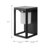 Aplique de pared solar LED Lucande Tilena, negra, aluminio, sensor