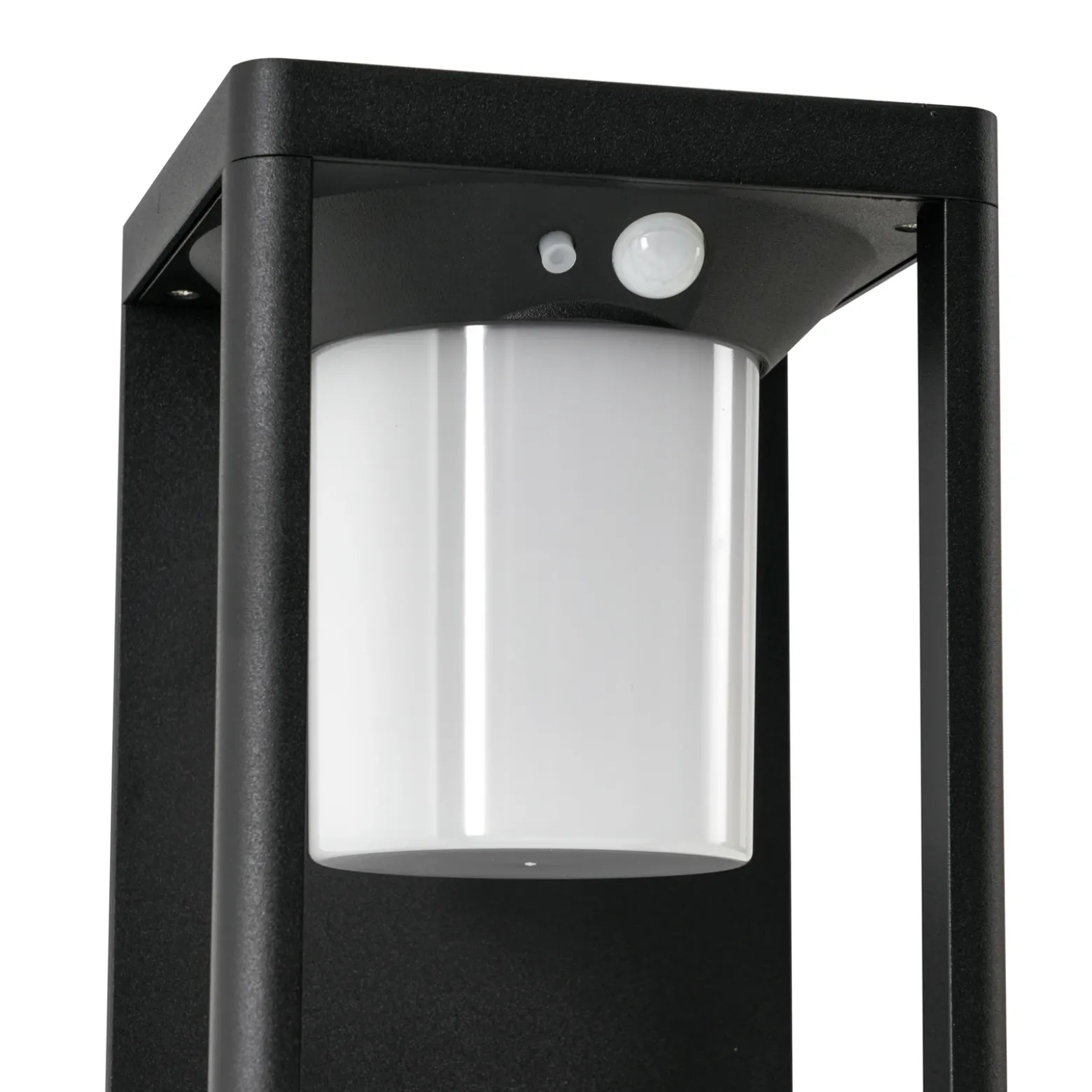 Aplique de pared solar LED Lucande Tilena, negra, aluminio, sensor