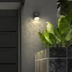 Aplique de pared solar OSRAM ENDURA STYLE TURN, gris, sensor, IP54