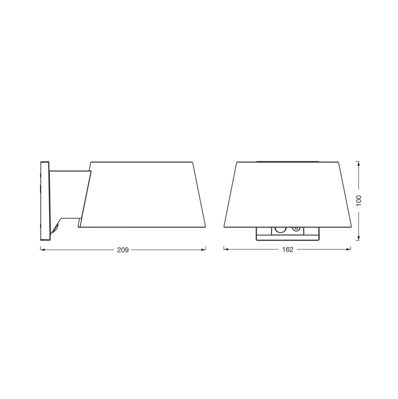 Aplique de pared solar OSRAM ENDURA STYLE BRELLA, gris, sensor IP54