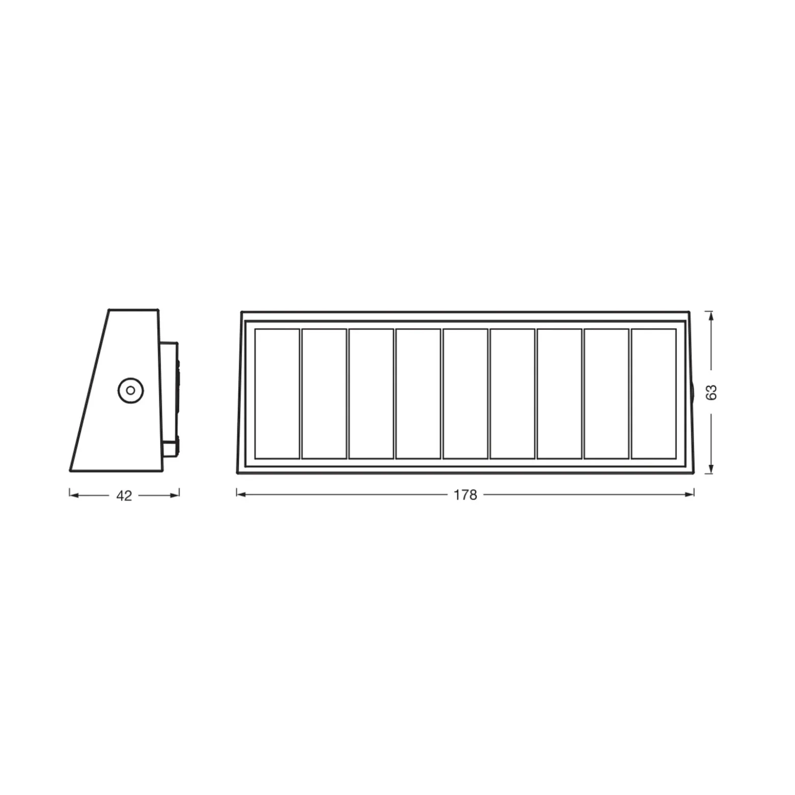 Aplique de pared solar OSRAM ENDURA STYLE UPDOWN gris, sensor, IP54