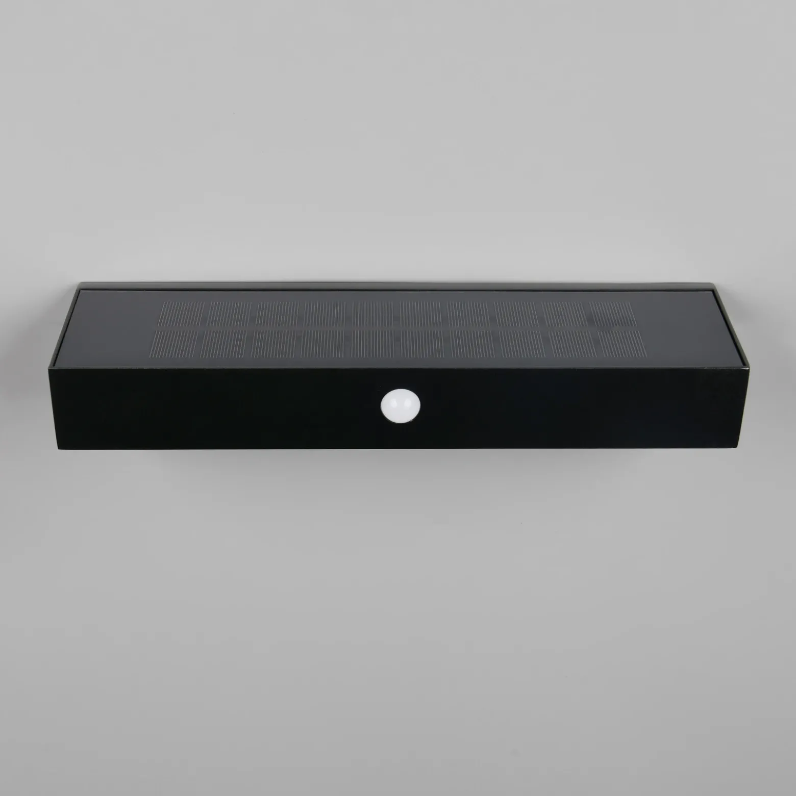 Aplique de pared solar Silves, negra, sensor, IP44
