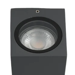 Aplique de pared Xava de Lucande, arriba/abajo, antracita, 2 luces, GU10
