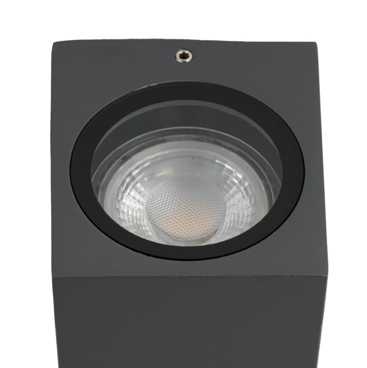 Aplique de pared Xava de Lucande, arriba/abajo, antracita, 2 luces, GU10