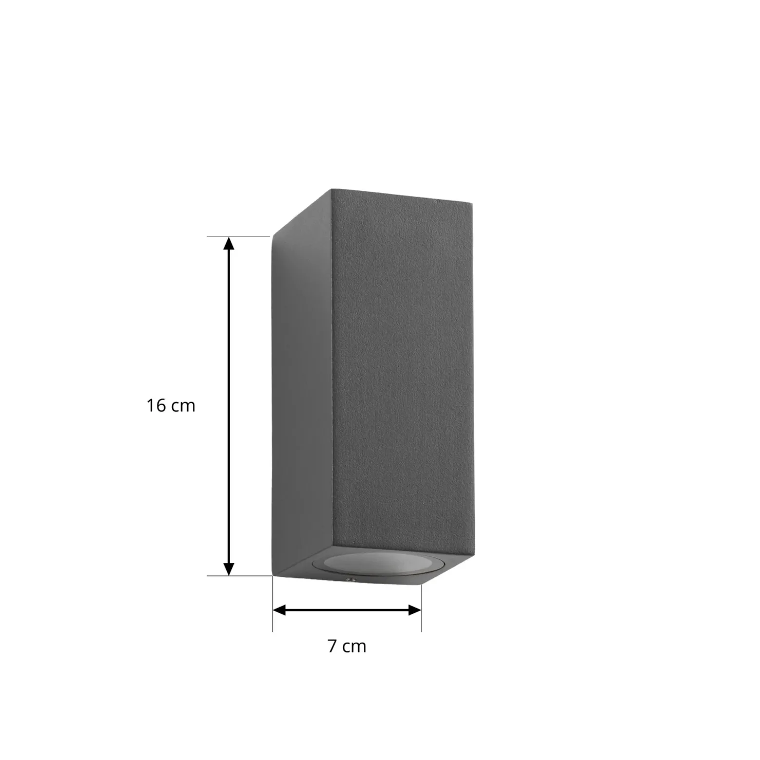 Aplique de pared Xava de Lucande, arriba/abajo, antracita, 2 luces, GU10