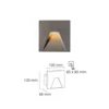 Aplique empotrable LED Space, gris, 10x10 cm
