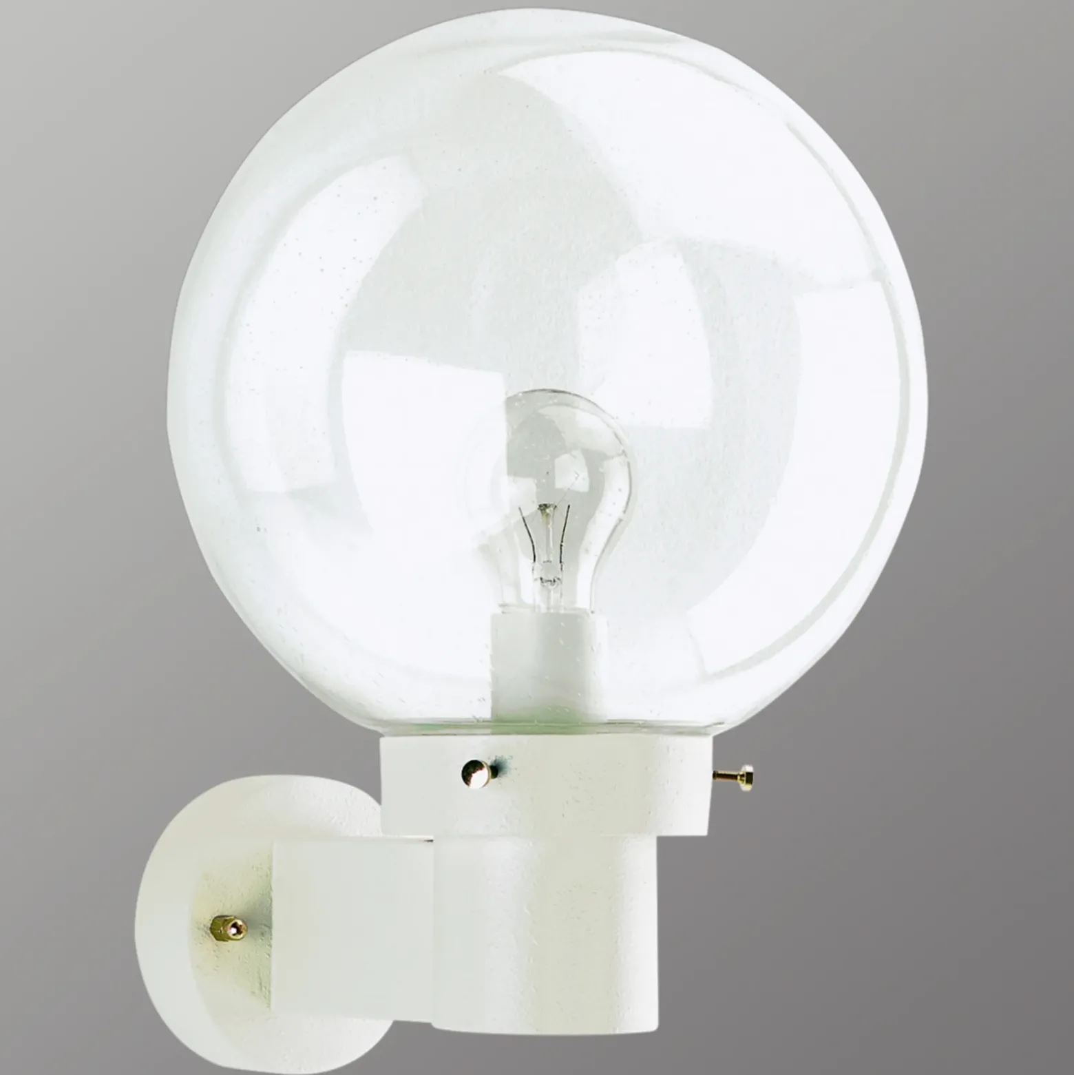 Aplique esférico para exterior, blanco