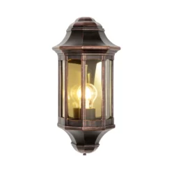 Aplique exterior 1160 aluminio fundido negro-cobre