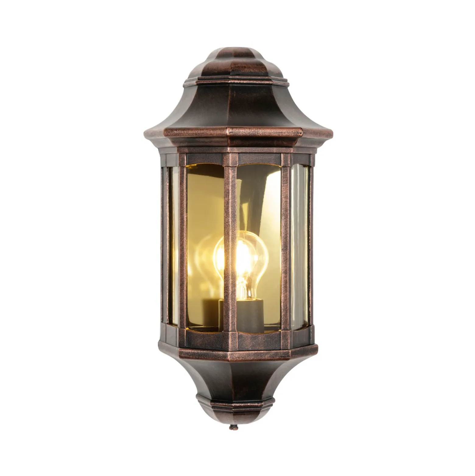 Aplique exterior 1160 aluminio fundido negro-cobre